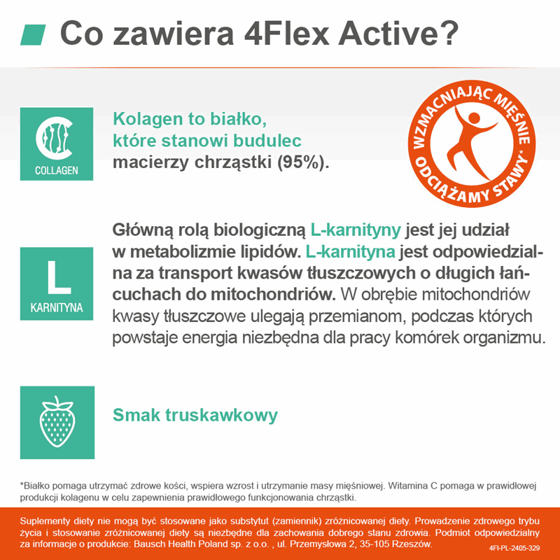 4 Flex Active proszek w saszetkach na regenerację stawów, 30 szt.