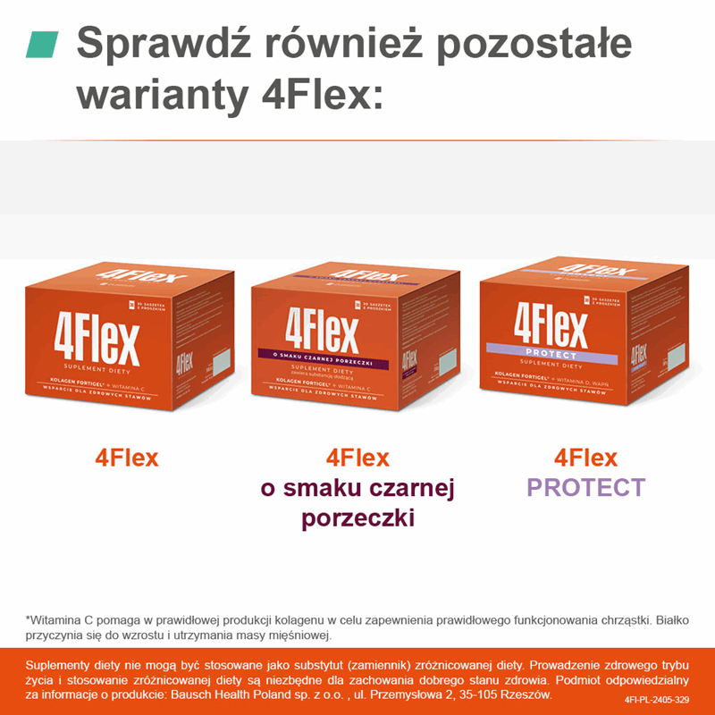 4 Flex Active proszek w saszetkach na regenerację stawów, 30 szt.