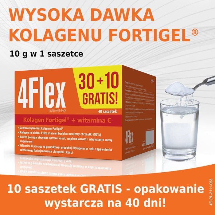 4 Flex + vitamina C 30 saszetek + 10 saszetek gratis!