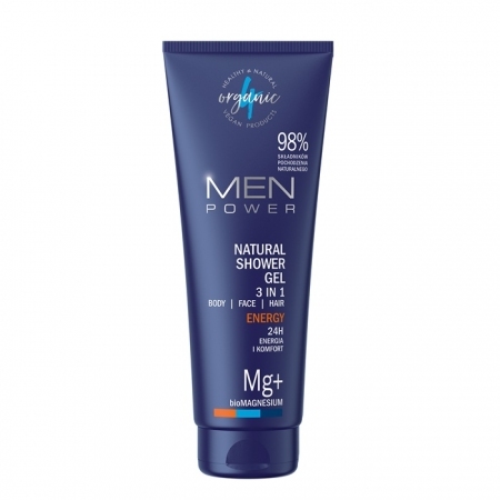4Organic Naturalny żel pod prysznic 3w1 MEN POWER Energy 250 ml