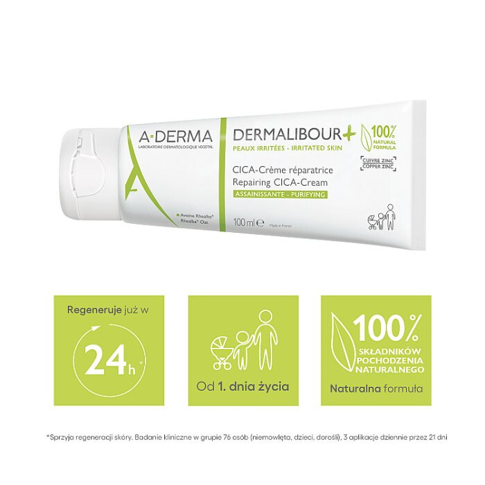 A-Derma Dermalibour+ Cica krem regeneracyjny, 100 ml