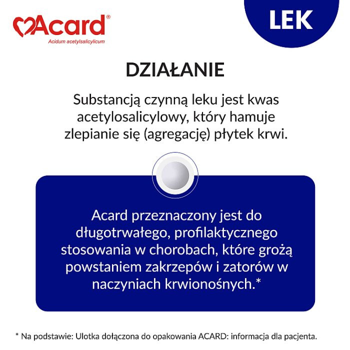 Acard 150 mg 60 tabletek dojelitowych