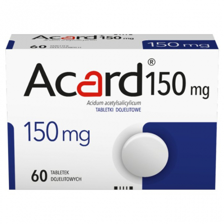 Acard 150 mg 60 tabletek dojelitowych