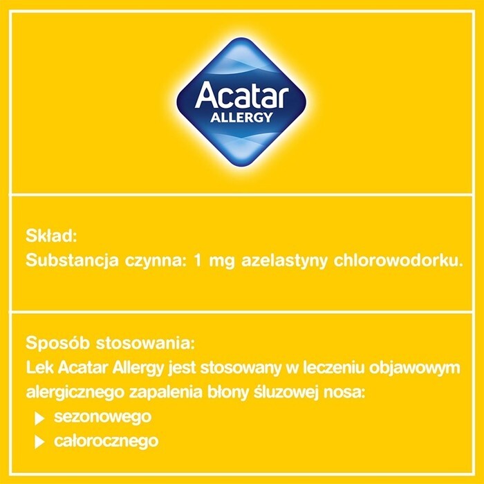 Acatar Allergy 1mg/ml aerozol do nosa 10ml