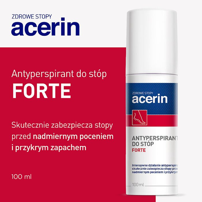 Acerin Forte antyperspirant dezodorant przeciw poceniu się stóp, 100 ml