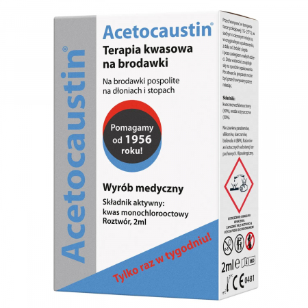 Acetocaustin Terapia kwasowa na brodawki roztwór, 2 ml