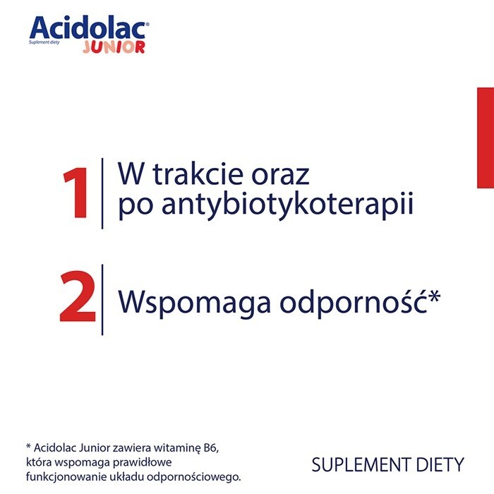 Acidolac Junior o smaku truskawkowym 20 misio-tabletek