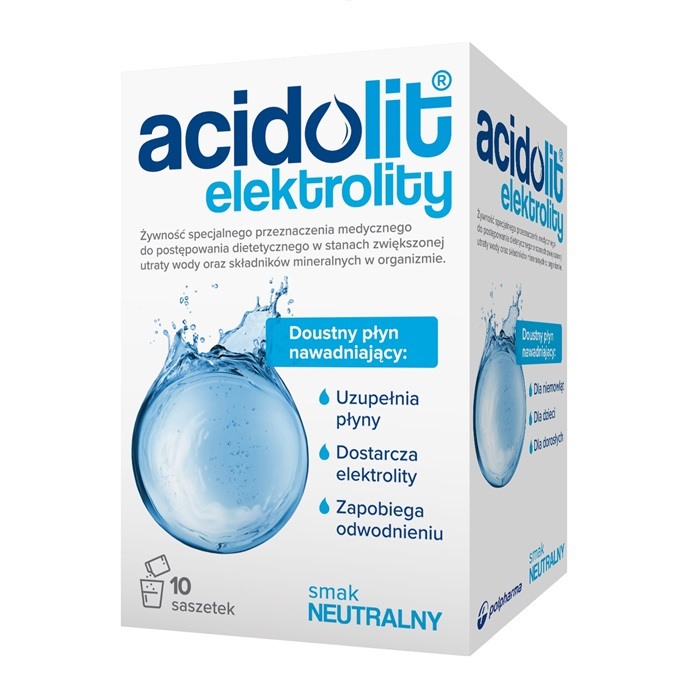 Acidolit Elektrolity o smaku neutralnym, 10 saszetek