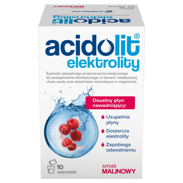 Acidolit Elektrolity o smaku malinowym, 10 saszetek
