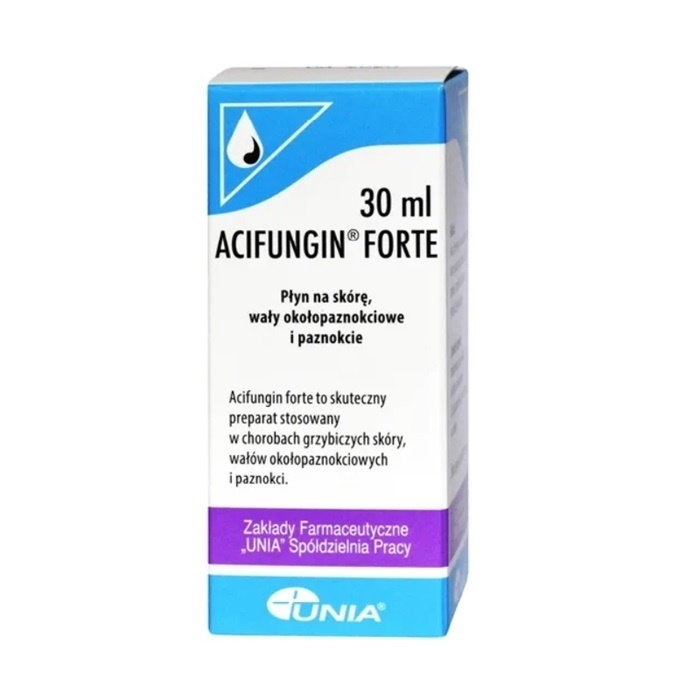 Acifungin forte płyn na skórę, wały okołopaznokciowe i paznokcie, 30 ml