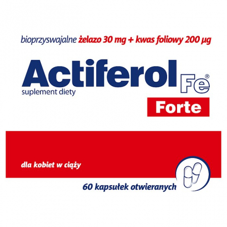 Actiferol FE Forte 30 mg 60 kapsułek / żelazo