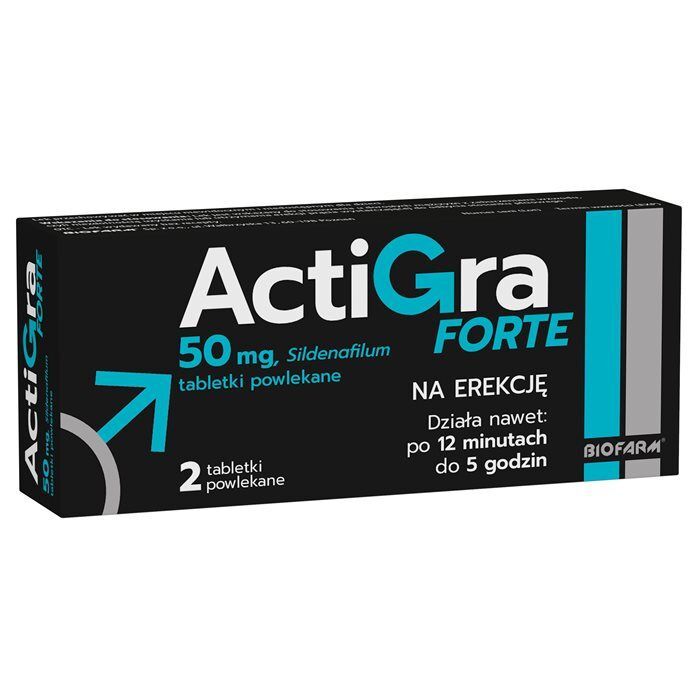 Actigra Forte 50 mg 2 tabletki powlekane