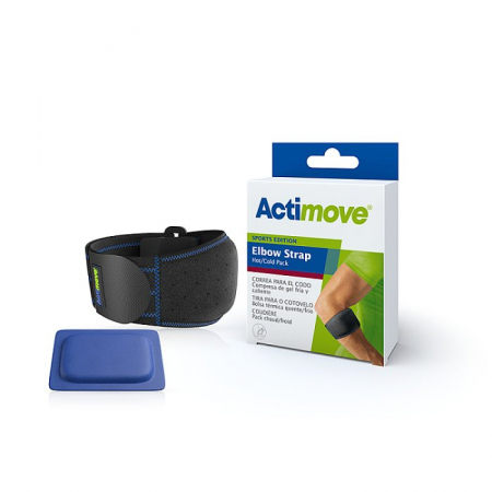 Actimove opaska na łokieć czarna z kompresem żelowym Hot/Cold, 1 szt.