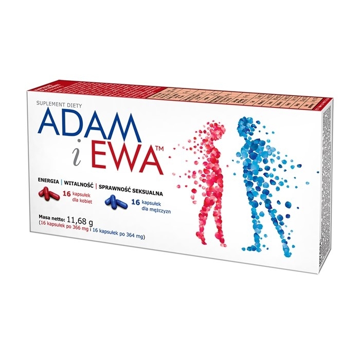 Adam i Ewa kapsułki 16 szt. dla mężczyzn i 16 szt. dla kobiet, 32 szt.