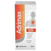 Adrimax 30 mg/5 ml syrop na suchy kaszel, 120 ml