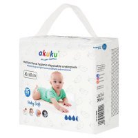 AKUKU Podkłady jednorazowe Baby Soft 40/60 15 sztuk