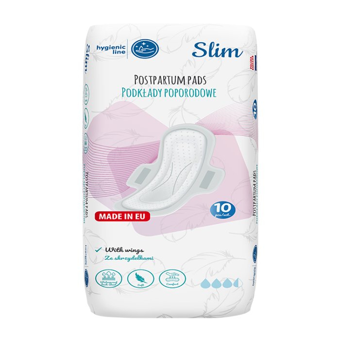 AKUKU Podkłady poporodowe ze skrzydełkami SLIM 10 sztuk