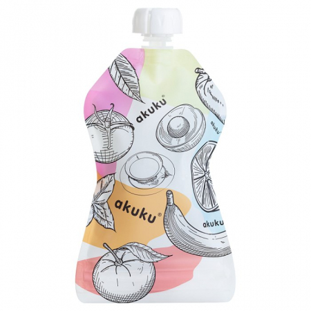 AKUKU Saszetki wielorazowe na pokarm 150 ml 5 szt.