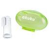 AKUKU Szczoteczka na palec +etui green