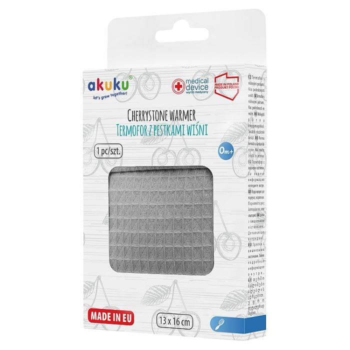 AKUKU Termofor z pestkami wiśni (szary) 1 szt.