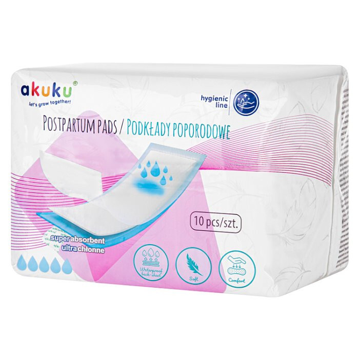 AKUKU Ultrachłonne Podkłady poporodowe 10 szt.