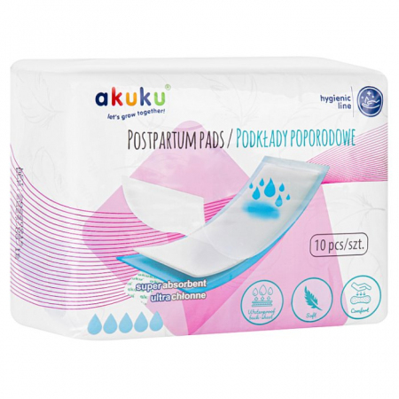 AKUKU Ultrachłonne Podkłady poporodowe 10 szt.