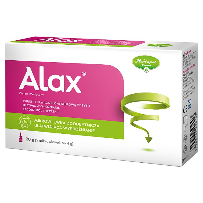 Alax mikrowlewka doodbytnicza 4 g, 5 szt.