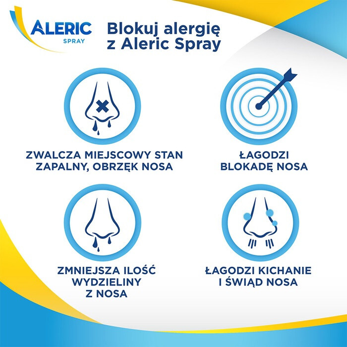 Aleric Spray do nosa na katar alergiczny u dorosłych, 60 dawek