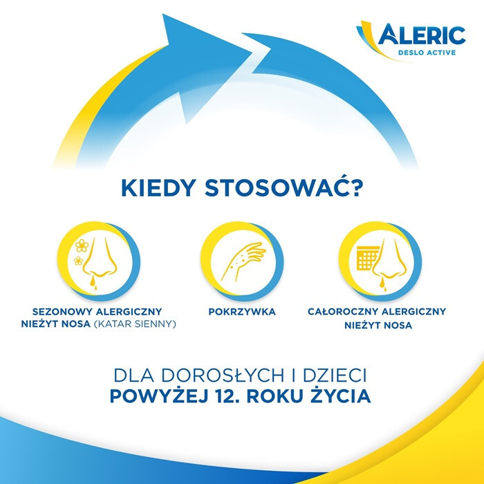 Aleric Deslo Active 5 mg tabletki na alergię przeciwhistaminowe, 10 szt.