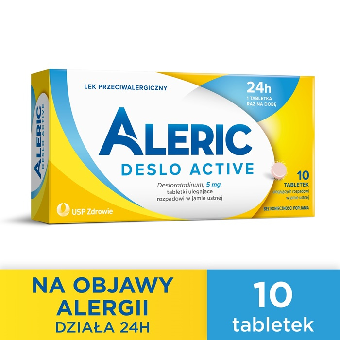 Aleric Deslo Active 5 mg tabletki na alergię przeciwhistaminowe, 10 szt.