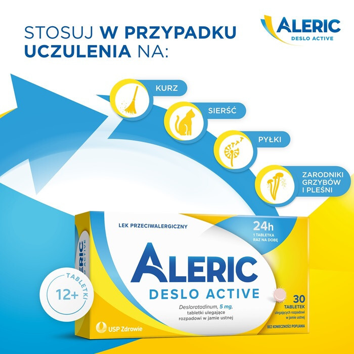 Aleric Deslo Active 5 mg tabletki na alergię, 30 szt.