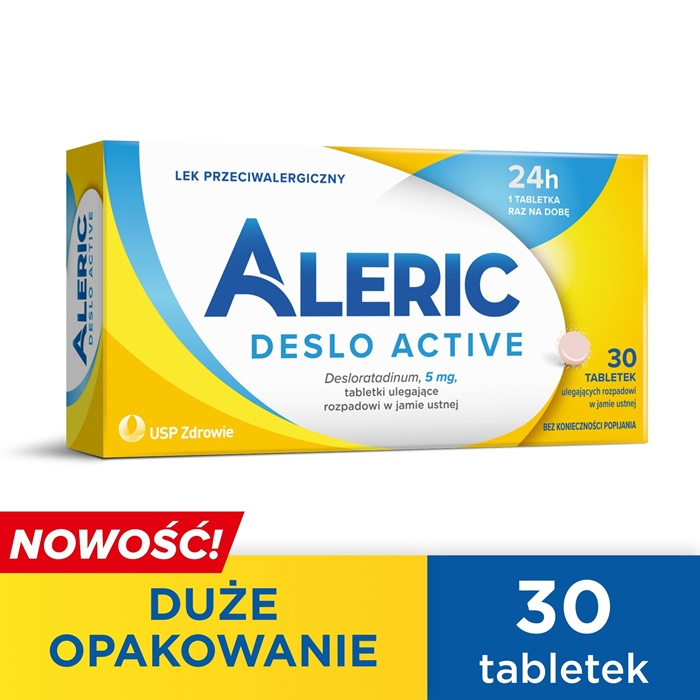 Aleric Deslo Active 5 mg tabletki na alergię, 30 szt.