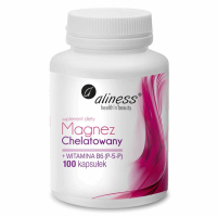 Aliness Magnez Chelatowany + Witamina B6 (P-5-P) kapsułki, 100 szt.