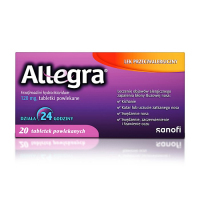 Allegra 120 mg tabletki powlekane przeciwalergiczne, 20 szt.