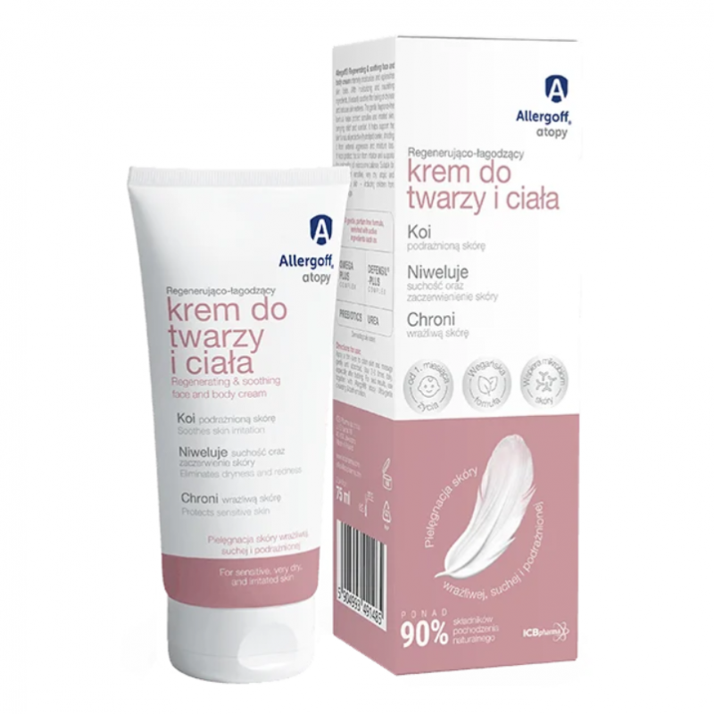 Allergoff Atopy Regenerująco-łagodzący krem do twarzy i ciała, 75 ml