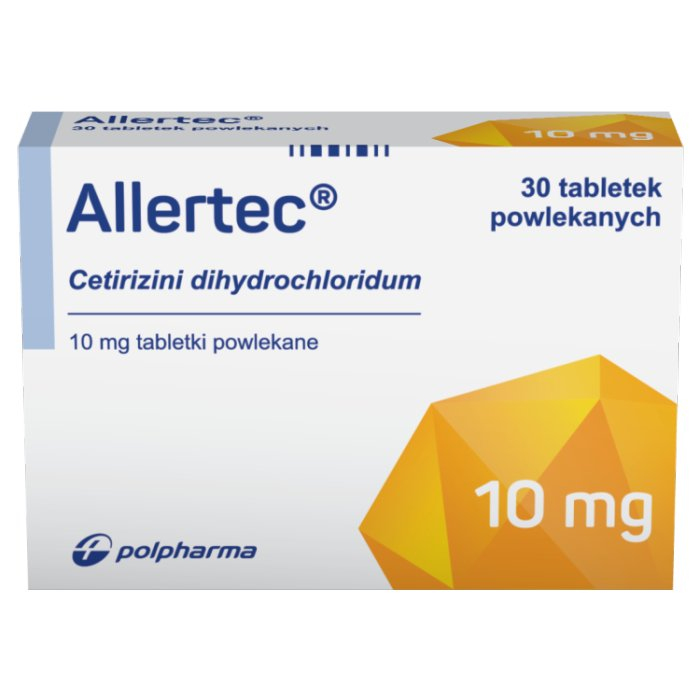 Allertec 10 mg, 30 tabletek powlekanych
