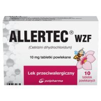 Allertec 10mg 10 tabletek powlekanych