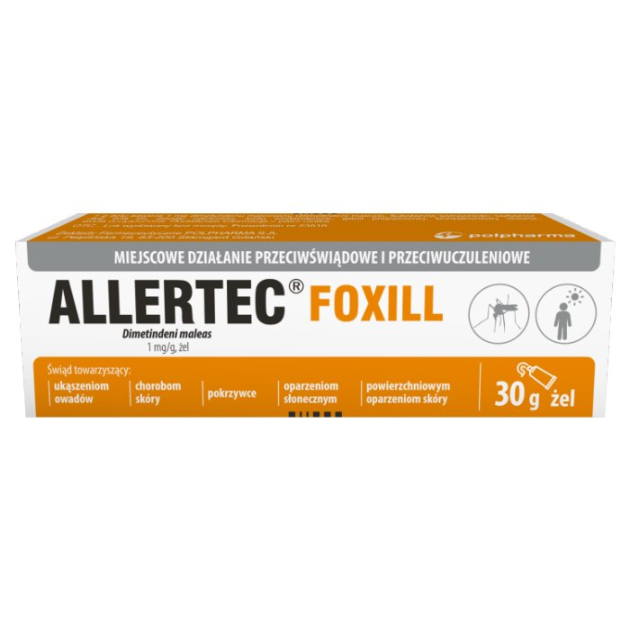 Allertec Foxill 1 mg/g żel przeciwuczuleniowy i przeciwświądowy, 30 g