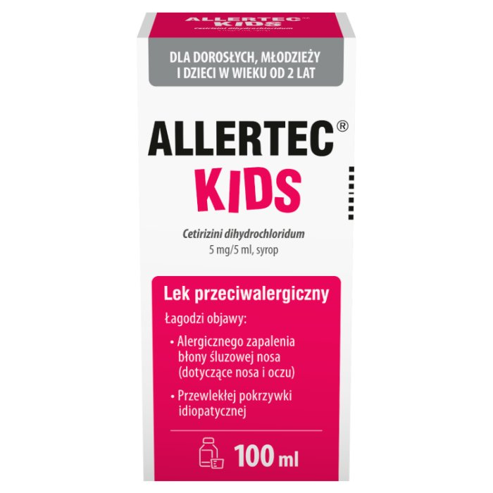 Allertec Kids syrop 5 mg/5 ml, 100 ml