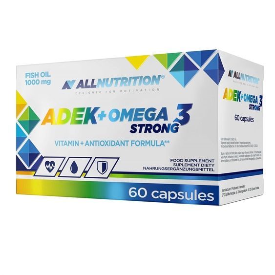 Allnutrition Adek + Omega 3 Strong kapsułki, 60 szt.