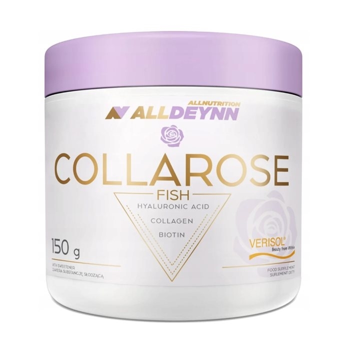 Allnutrition Alldeynn Collarose Fish malina-poziomka kolagen rybi w proszku, 150 g
