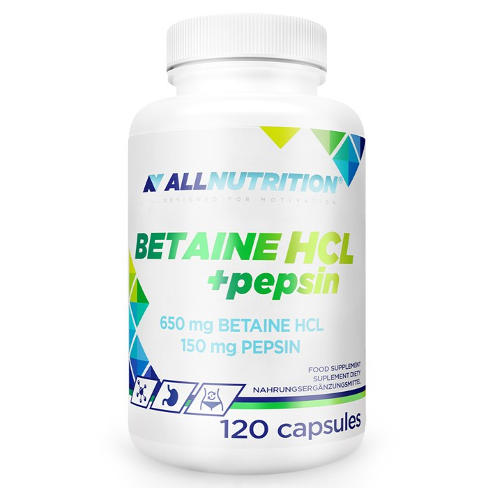 Allnutrition Betaine HCL Pepsin kapsułki dla wsparcie układu pokarmowego, 120 szt.