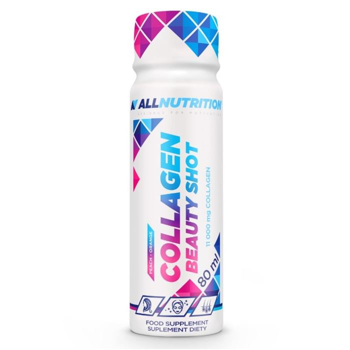 Allnutrition Collagen Beauty Shot o smaku brzoskwiniowo-pomarańczowym, 80 ml