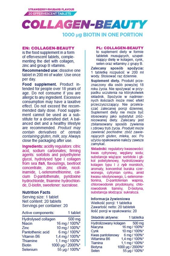 Allnutrition Collagen-Beauty tabletki musujące, 20 szt.