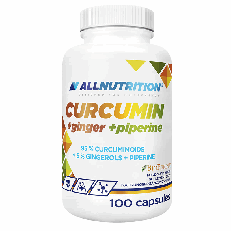 Allnutrition Curcumin + Ginger + Piperine kapsułki, 100 szt.