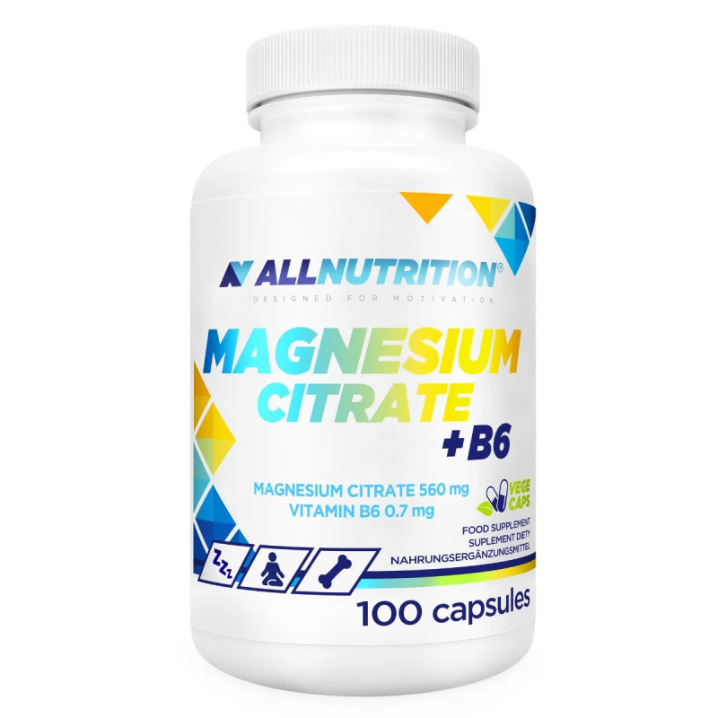 Allnutrition Magnesium Citrate + B6 kapsułki, 100 szt.