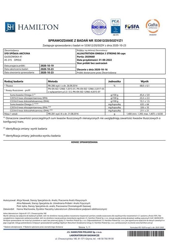 ALLNUTRITION Omega 3 Strong 90 kapsułek