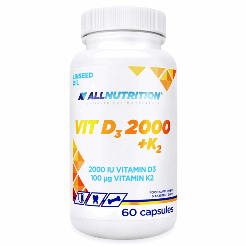 Allnutrition Vit D3 2000 + K2 kapsułki, 60 szt.
