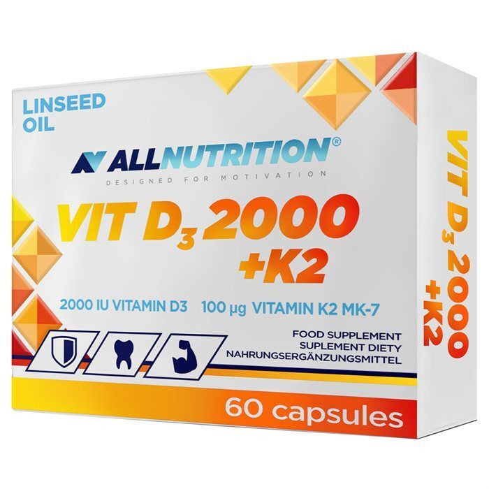 ALLNUTRITION Vit.D3 2000IU + K2 60 kapsułek