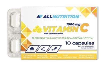ALLNUTRITION Vitamin C 1000 mg + bioflawonoidy 10 kapsułek